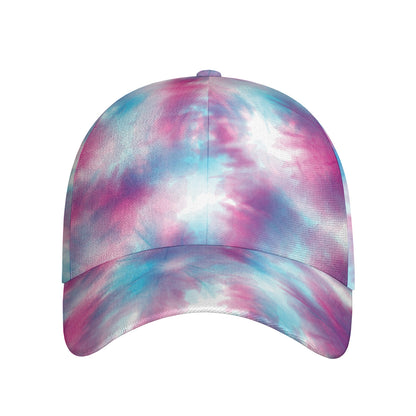 Blue And Purple Shibori Tie Dye Print Baseball Cap