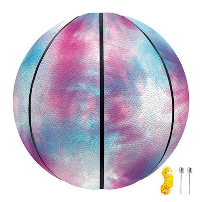 Blue And Purple Shibori Tie Dye Print Basketball