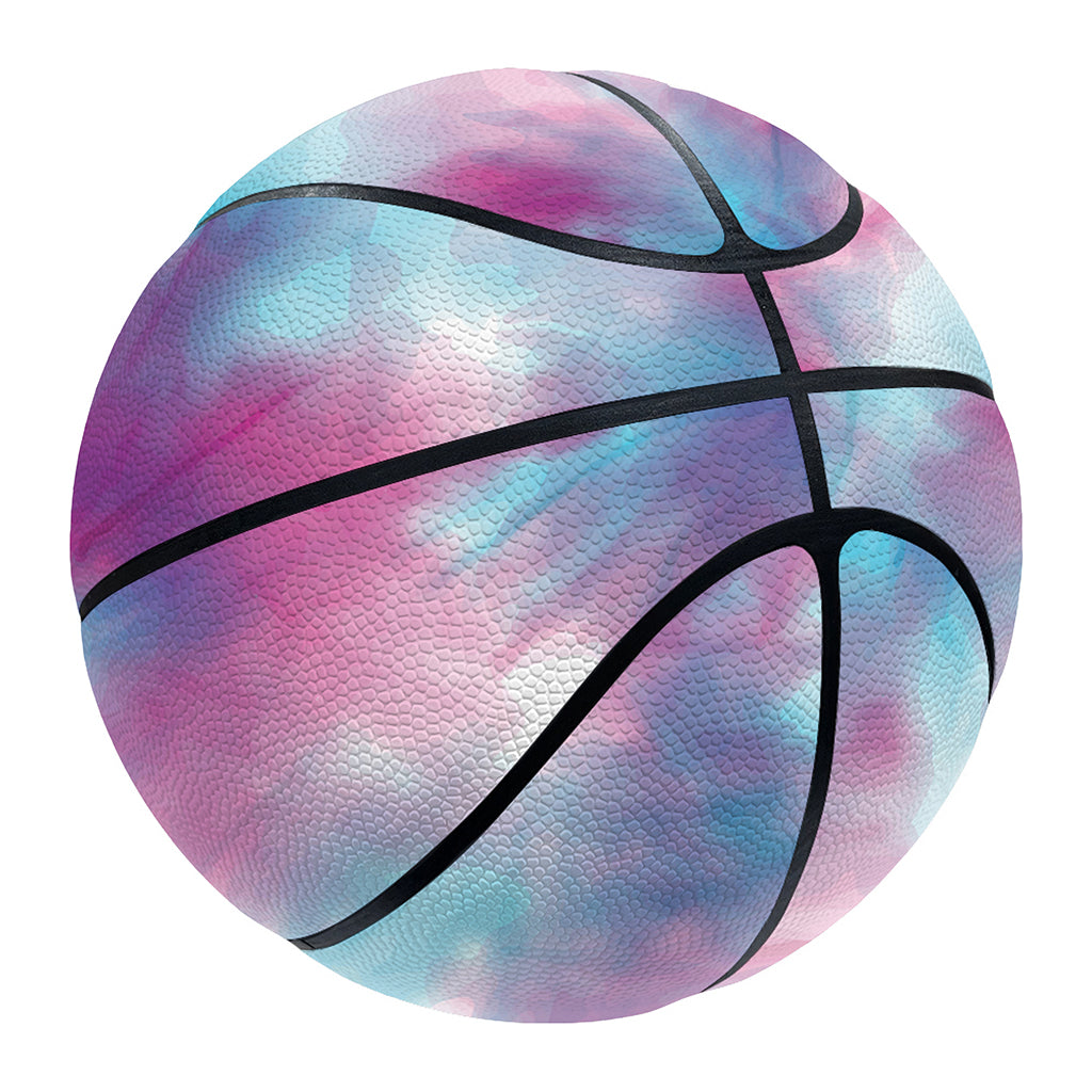 Blue And Purple Shibori Tie Dye Print Basketball