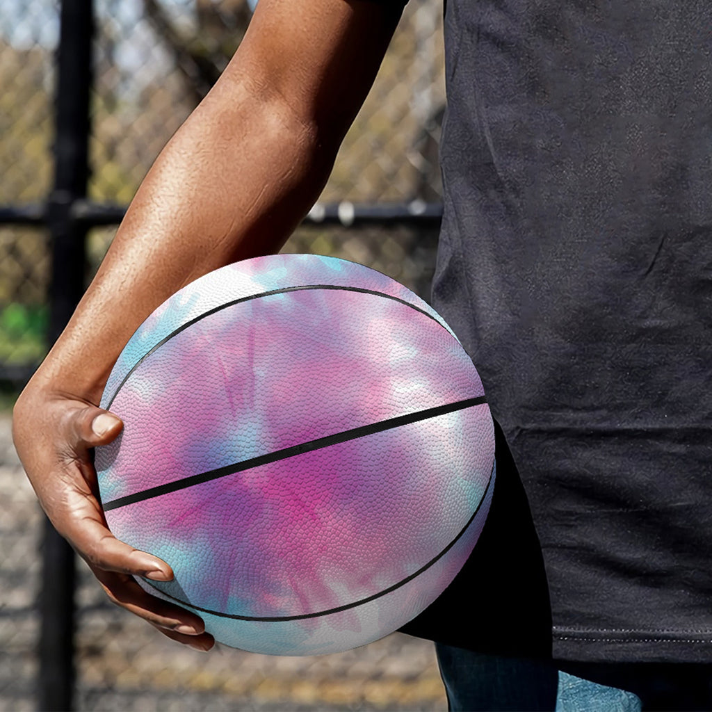 Blue And Purple Shibori Tie Dye Print Basketball