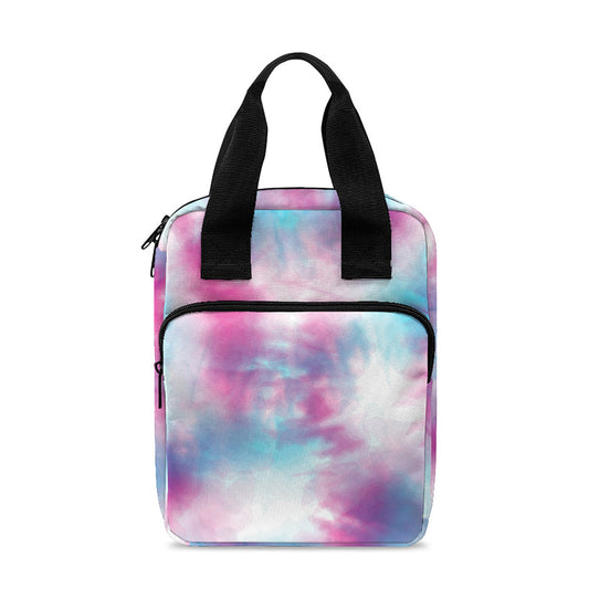 Blue And Purple Shibori Tie Dye Print Bible Tote Bag