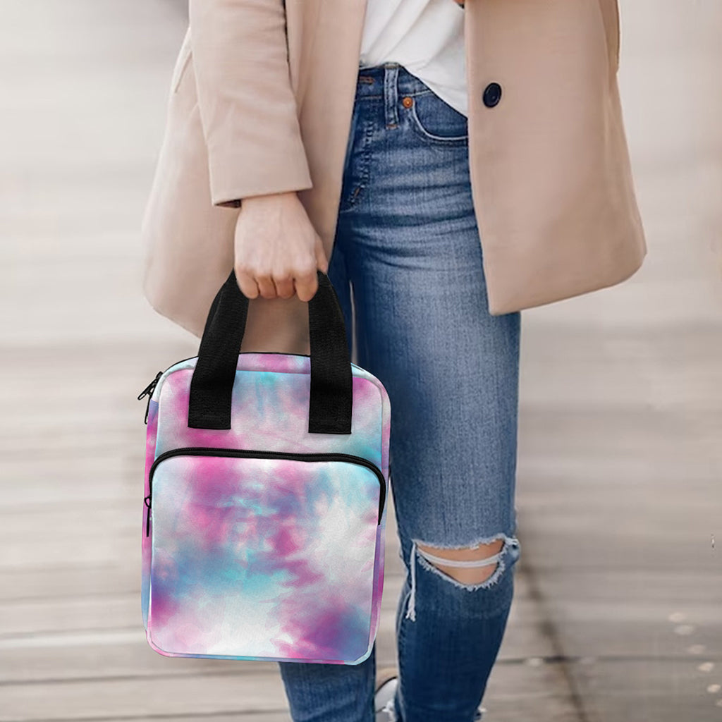 Blue And Purple Shibori Tie Dye Print Bible Tote Bag