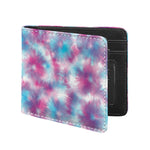 Blue And Purple Shibori Tie Dye Print Bifold Wallet