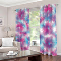 Blue And Purple Shibori Tie Dye Print Dimout Grommet Curtains