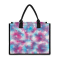 Blue And Purple Shibori Tie Dye Print Canvas Tote Bag