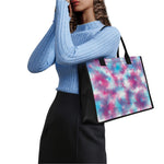 Blue And Purple Shibori Tie Dye Print Canvas Tote Bag