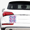 Blue And Purple Shibori Tie Dye Print Car Sticker