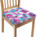 Blue And Purple Shibori Tie Dye Print Chair Cushion Cover