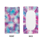 Blue And Purple Shibori Tie Dye Print Changing Pad Cover