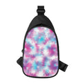 Blue And Purple Shibori Tie Dye Print Sling Bag