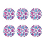 Blue And Purple Shibori Tie Dye Print Coaster Set