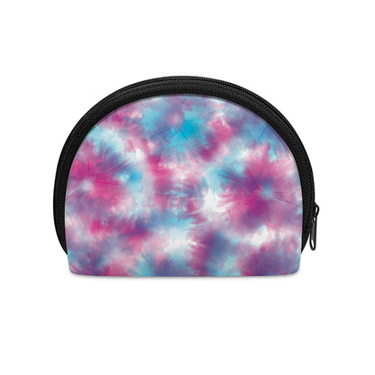 Blue And Purple Shibori Tie Dye Print Coin Purse
