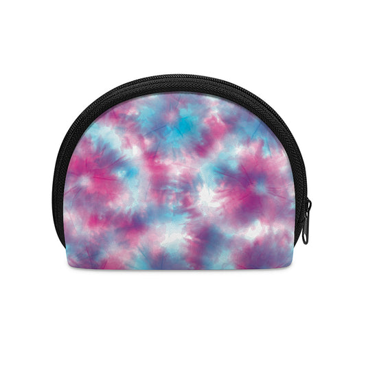 Blue And Purple Shibori Tie Dye Print Coin Purse