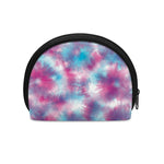 Blue And Purple Shibori Tie Dye Print Coin Purse