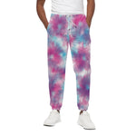 Blue And Purple Shibori Tie Dye Print Cotton Pants