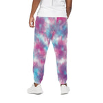 Blue And Purple Shibori Tie Dye Print Cotton Pants