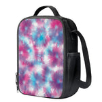 Blue And Purple Shibori Tie Dye Print Crossbody Lunch Bag