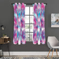 Blue And Purple Shibori Tie Dye Print Grommet Curtain Panels
