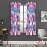 Blue And Purple Shibori Tie Dye Print Curtain