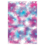 Blue And Purple Shibori Tie Dye Print Curtain