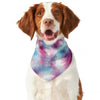 Blue And Purple Shibori Tie Dye Print Dog Bandana