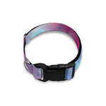 Blue And Purple Shibori Tie Dye Print Dog Collar
