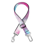 Blue And Purple Shibori Tie Dye Print Dog Seat Belt