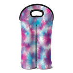 Blue And Purple Shibori Tie Dye Print Double Neoprene Wine Tote