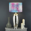 Blue And Purple Shibori Tie Dye Print Drum Lamp Shade