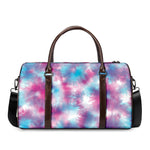 Blue And Purple Shibori Tie Dye Print Duffle Bag
