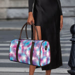 Blue And Purple Shibori Tie Dye Print Duffle Bag