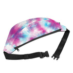 Blue And Purple Shibori Tie Dye Print Fanny Pack