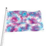Blue And Purple Shibori Tie Dye Print Flag