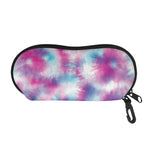 Blue And Purple Shibori Tie Dye Print Glasses Case