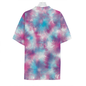 Blue And Purple Shibori Tie Dye Print Hawaiian Shirt