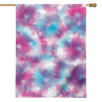 Blue And Purple Shibori Tie Dye Print House Flag