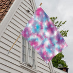 Blue And Purple Shibori Tie Dye Print House Flag
