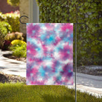 Blue And Purple Shibori Tie Dye Print House Flag
