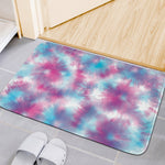 Blue And Purple Shibori Tie Dye Print Indoor Door Mat