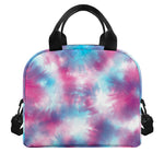 Blue And Purple Shibori Tie Dye Print Insulated Lunch Bag