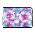 Blue And Purple Shibori Tie Dye Print Kitchen Mat