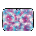 Blue And Purple Shibori Tie Dye Print Laptop Sleeve