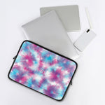 Blue And Purple Shibori Tie Dye Print Laptop Sleeve