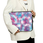 Blue And Purple Shibori Tie Dye Print Laptop Sleeve