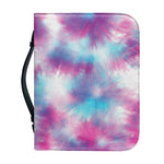 Blue And Purple Shibori Tie Dye Print Leather Bible Cover