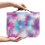 Blue And Purple Shibori Tie Dye Print Leather Bible Cover