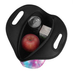 Blue And Purple Shibori Tie Dye Print Neoprene Lunch Bag