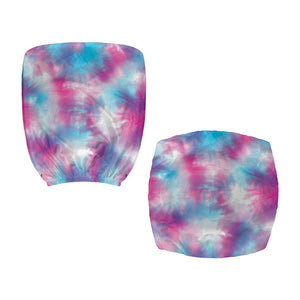 Blue And Purple Shibori Tie Dye Print Office Chair Cover