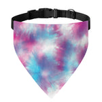 Blue And Purple Shibori Tie Dye Print Over The Collar Dog Bandana