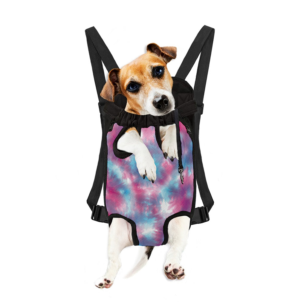 Blue And Purple Shibori Tie Dye Print Pet Carrier Backpack